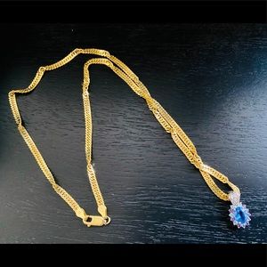 18k Italian gold with silver pendant